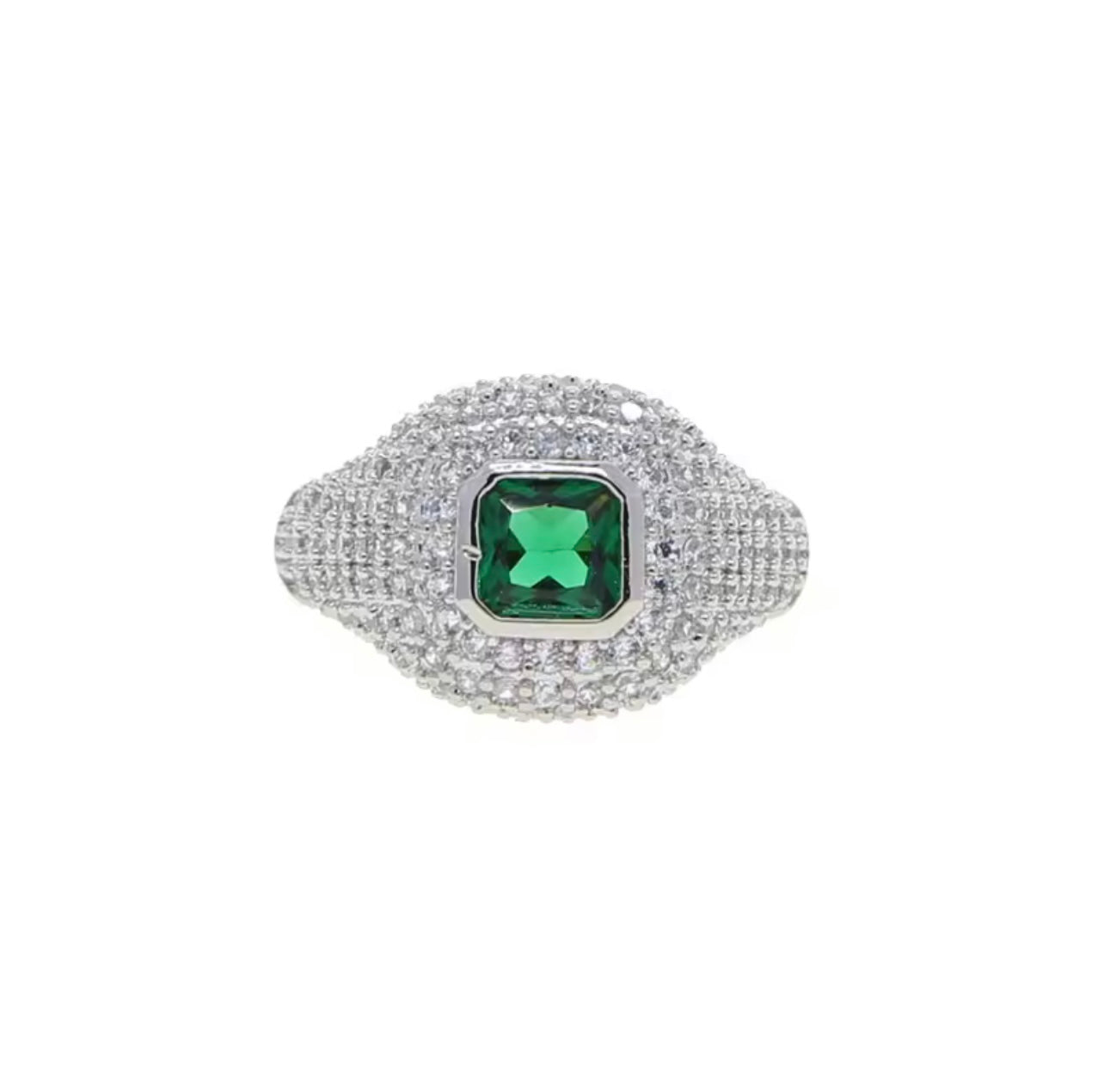 Emerald pinky ring