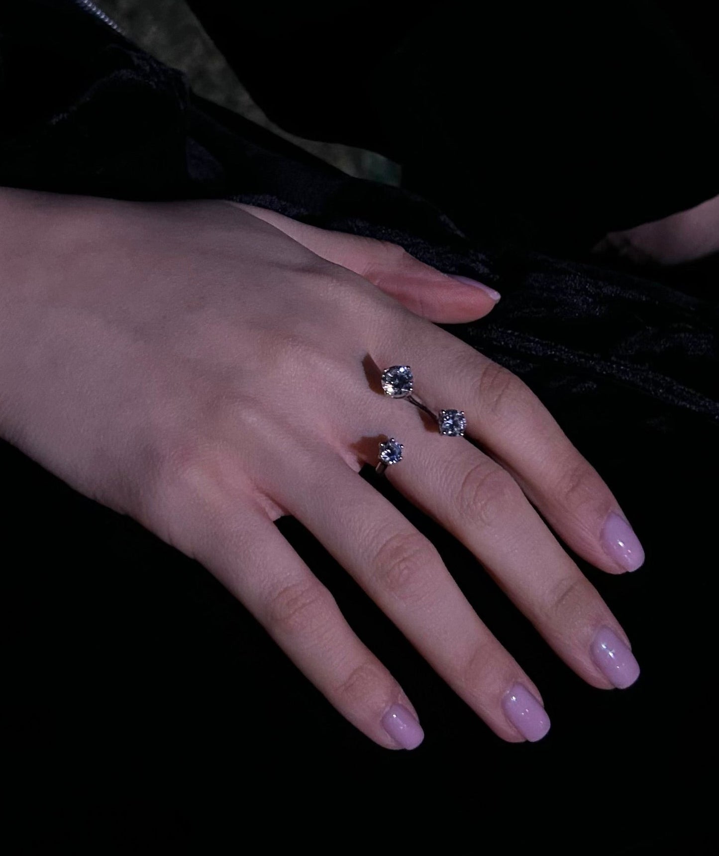 TRINITY stone ring in silver