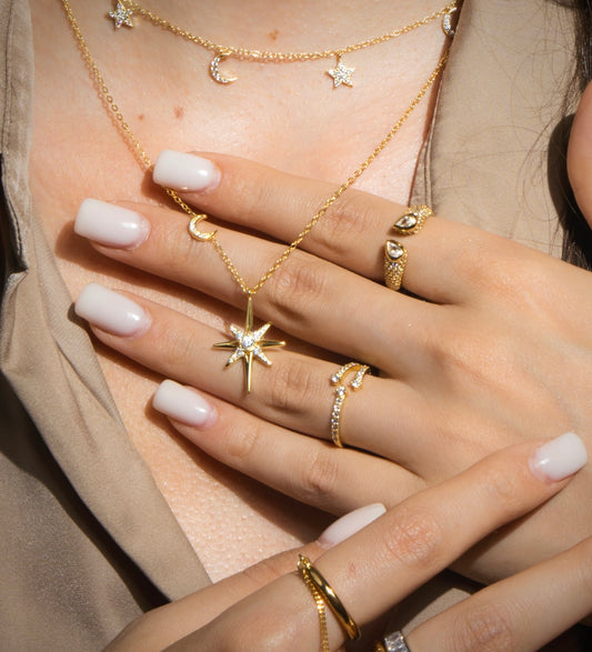 CELESTE star pendant necklace (semi-fine)