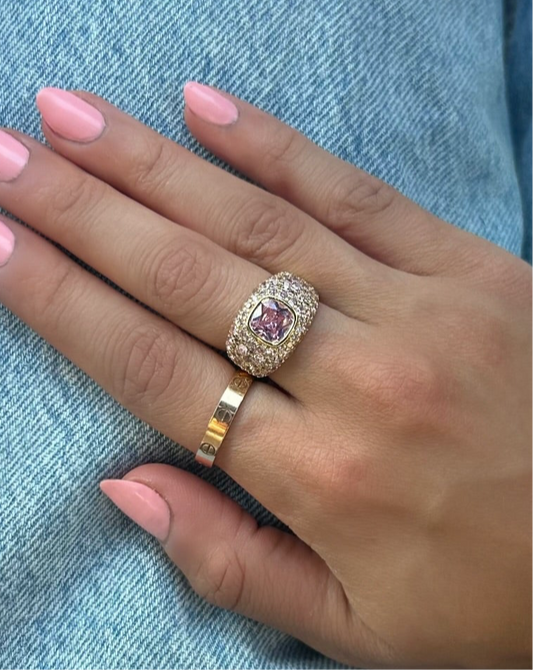 BLUSH pavé ring