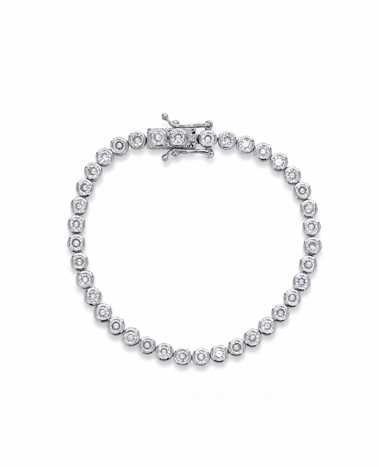 ROUND tennis bracelet in silver