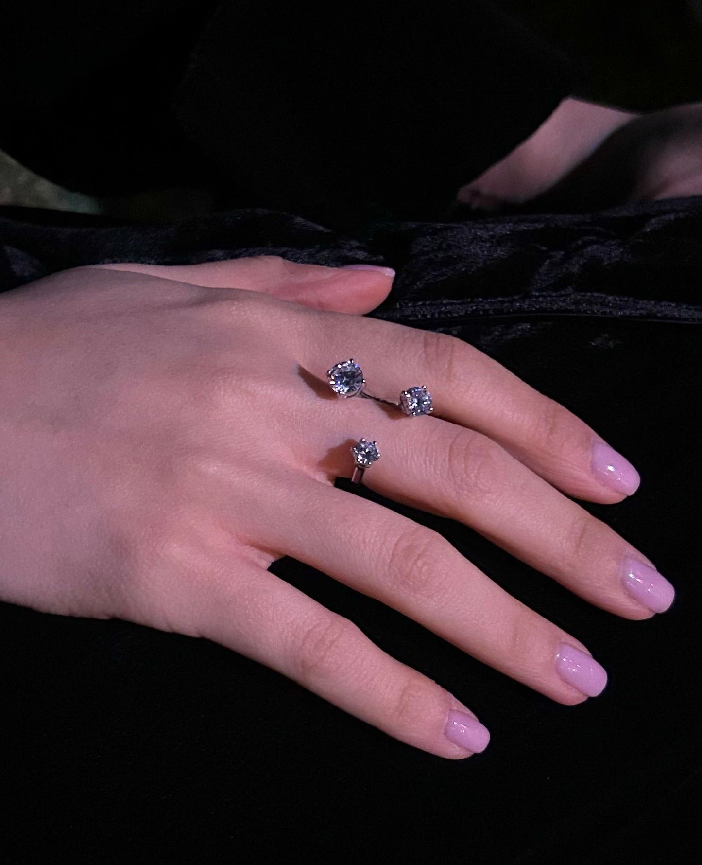TRINITY stone ring in silver