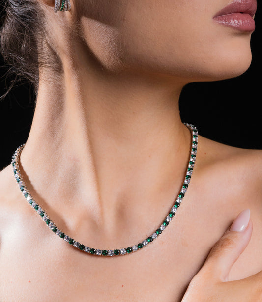 Ombrè tennis necklace